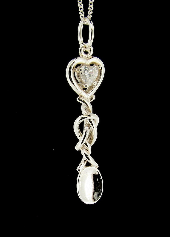 Helen De Lete Exquisite Love Hearts Spoon Sterling Silver Choker Necklace - 925 Silver, Adult Jewelry