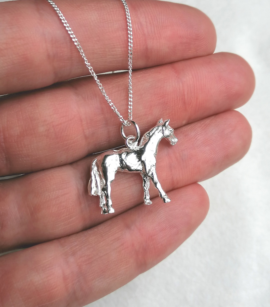 Althum Collana vintage a ferro di cavallo turchese, in argento sterling 925, con ciondolo a forma di ferro di cavallo, stile boho con catena da 18 + 2