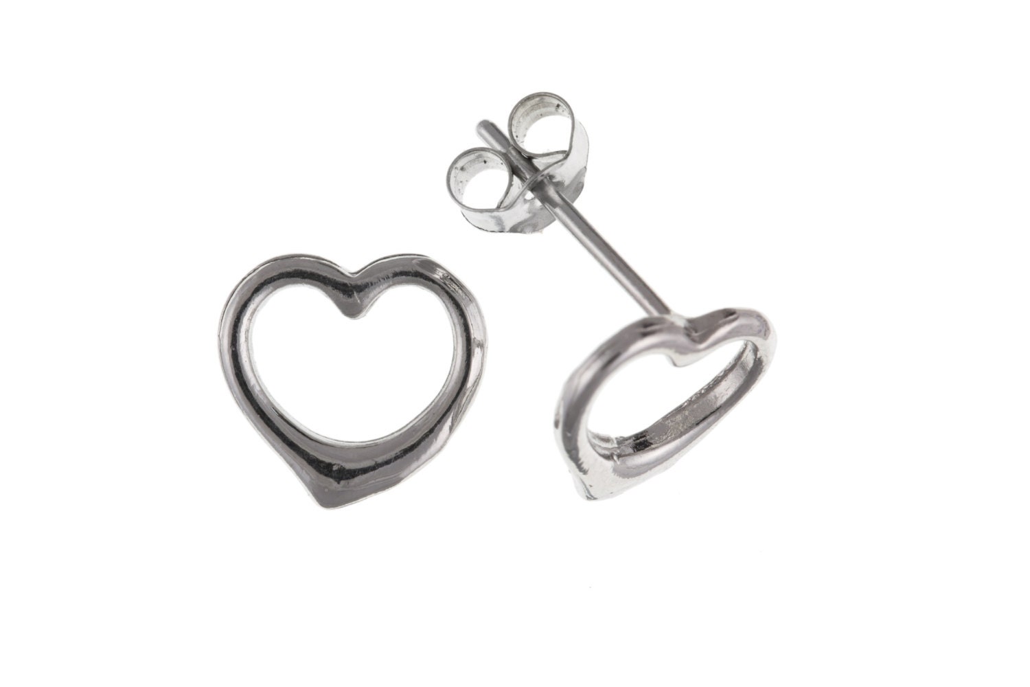 Orecchini a bottone con ancora fatti a mano in argento sterling o oro 14k - Italia
