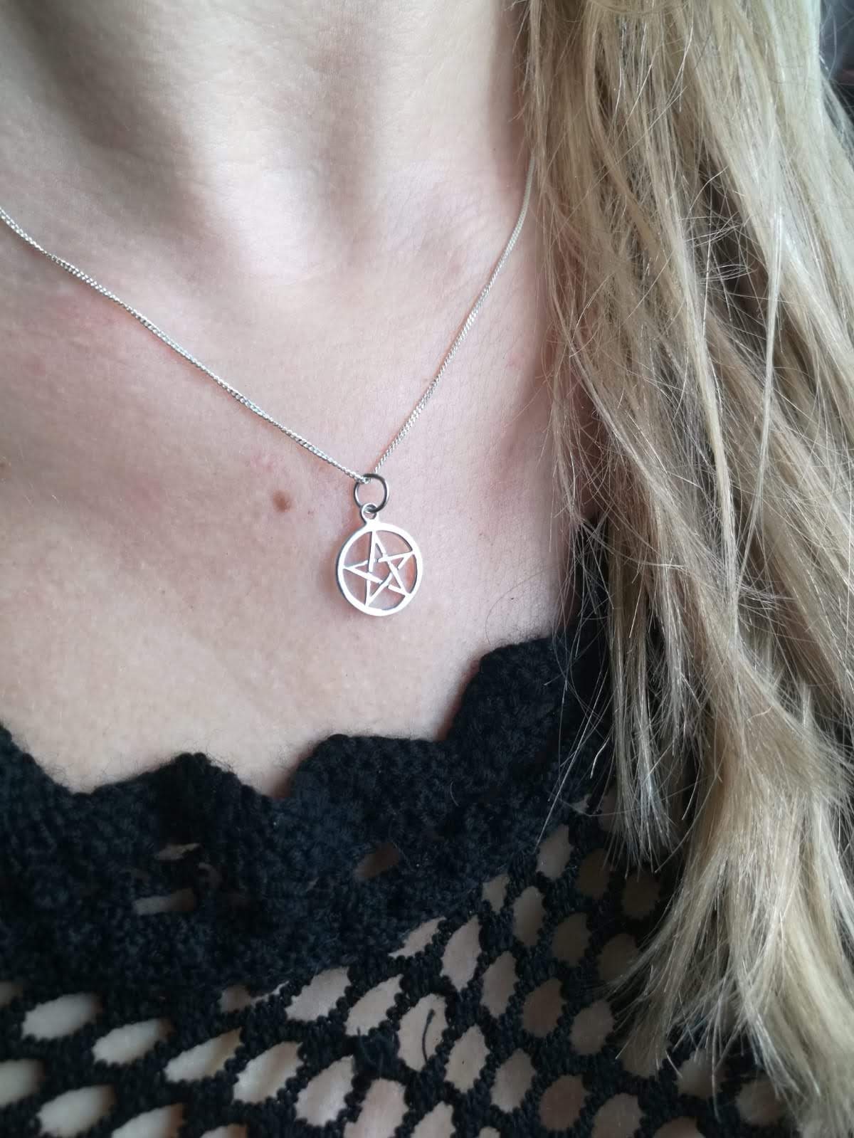 Silber Anhänger Etsy Kette Pentagramm Kinder Österreich Herren 18 Kleiner Halskette Stern - Spitze Damen mit Sterling Silber 5