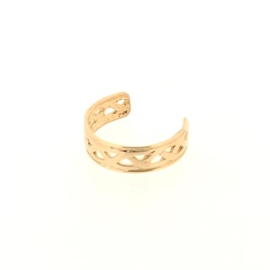Solid 9ct Yellow Gold Celtic Infinity Knot Design Adjustable Toe Ring, 375 Gold Toe Rings, Boho Body Jewellery image 5