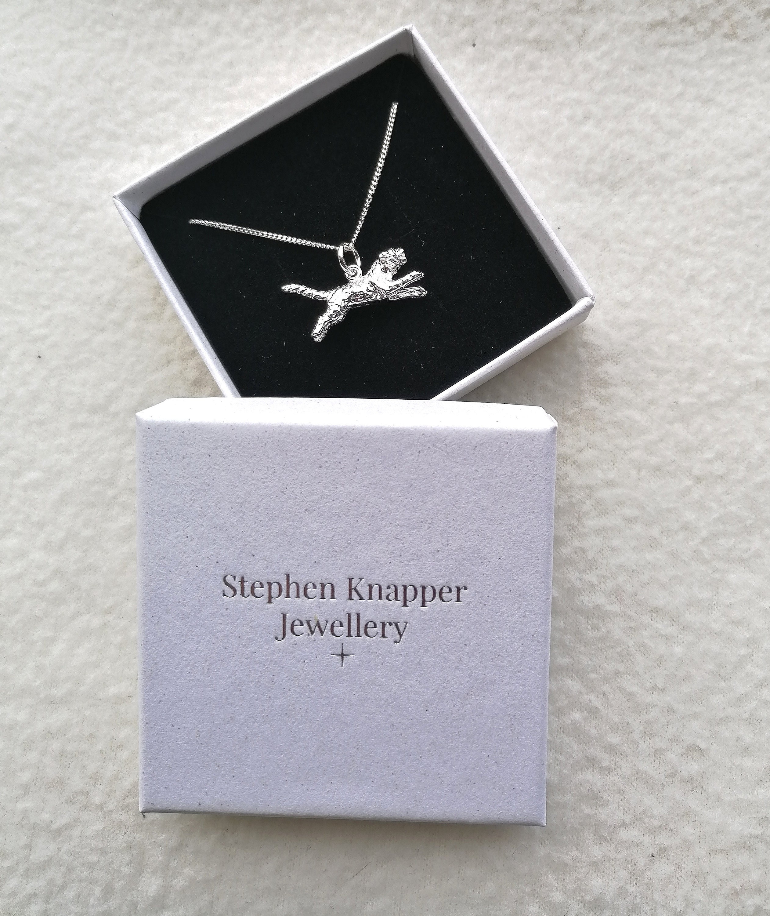 Tiger Pendant Sterling Silver With 18