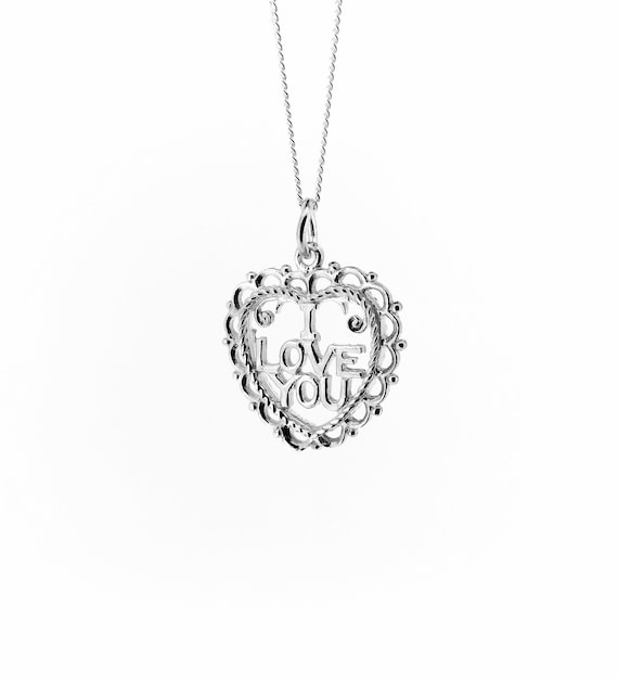 Argento 925 Regalo Donna Collana Medaglione Cuore Con Foto