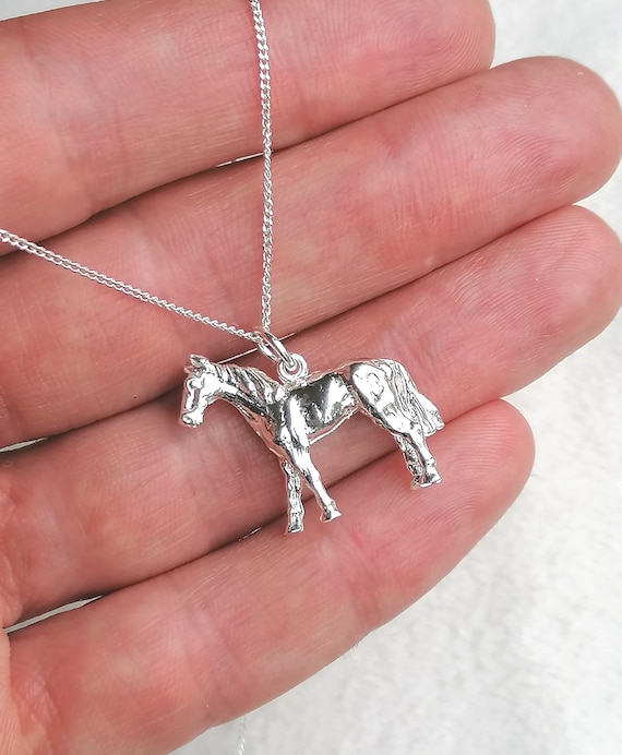 Silver Mountain Collana Donne Argento Sterling Staffa Ferro di Cavallo Ciondolo Collana per le Donne Ragazze