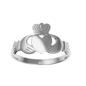 Sterling Silver Claddagh Ring Celtic Love, Loyalty, Friendship UK Sizes K to R, USA Sizes 5 to 8.5, Ladies Irish Jewellery image 1