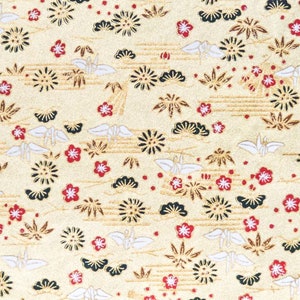 Origami Paper - Washi Paper - Yuzen Paper - Chiyogami Paper - Various Pack Sizes -  Origami Crane on Gold #0424
