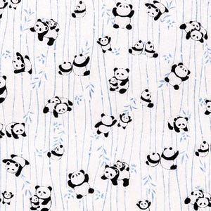 Origami Papier - Washi Papier - Yuzen Papier - Chiyogami Papier - Verschiedene Packungsgrößen - Blaue Pandas auf Perlmutt Weiß 0341