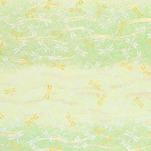 Origami Papier - Washi Papier - Yuzen Papier - Chiyogami Papier - Verschiedene Packungsgrößen - Libellen auf Perlglanz Grün 0342