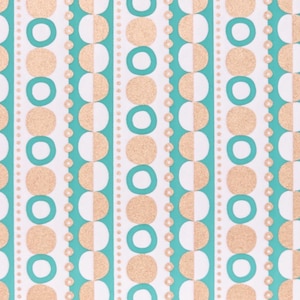 Origami Paper - Washi Paper - Yuzen Paper - Chiyogami Paper - Various Pack Sizes - Turquoise & Gold Retro Design 0553