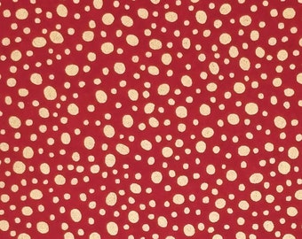 Origami Paper - Washi Paper - Yuzen Paper - Chiyogami Paper - Various Pack Sizes - Gold Dots on Red - #0212