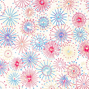 Origami Paper - Washi Paper - Yuzen Paper - Chiyogami Paper - Various Pack Sizes - Fireworks on White #0433
