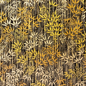 Origami Papier - Washi Papier - Yuzen Papier - Chiyogami Papier - Verschiedene Packungsgrößen - Gold Bambus auf Schwarz - #0009