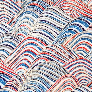 Origami Papier - Washi Papier - Yuzen Papier - Chiyogami Papier - Verschiedene Packungsgrößen - Blue Striped Hills 0534