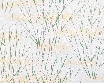 Japanese Paper - Origami Paper - Washi Paper - Yuzen Paper - Chiyogami Paper - White Flower Bushes on Light Blue - #0676