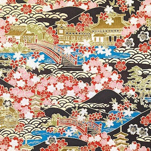 Origami Paper - Washi Paper - Yuzen Paper - Chiyogami Paper - Various Pack Sizes - Japanese Village - #1008**
