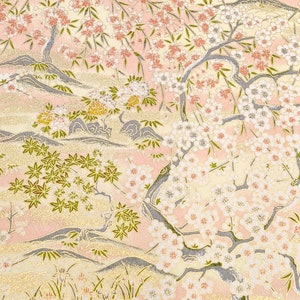 Origami Papier - Washi Papier - Yuzen Papier - Chiyogami Papier - verschiedene Packungsgrößen - Blütenbaum auf Creme - #0531