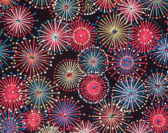 Origami Paper - Washi Paper - Yuzen Paper - Chiyogami Paper - Various Pack Sizes - Fireworks on Black - #0412