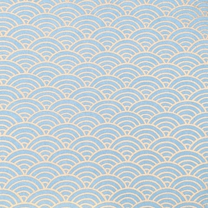 Origami Papier - Washi Papier - Yuzen Papier - Chiyogami Papier - Verschiedene Packungsgrößen - Gold & Blaue Wellenwappen ""Seigaiha"" - #1026