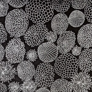 Origami Paper Washi Paper Yuzen Paper Chiyogami Paper Various Pack Sizes 909 Large Silver Chrysanthemums on Black 0909 image 2