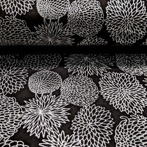 Origami Paper Washi Paper Yuzen Paper Chiyogami Paper Various Pack Sizes 909 Large Silver Chrysanthemums on Black 0909 image 3