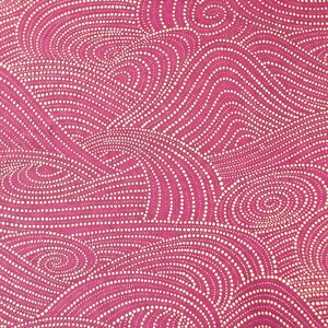Origami Papier - Washi Papier - Yuzen Papier - Chiyogami Papier - Verschiedene Packungsgrößen - Gold gepunktete Wirbel auf Kastanienrot - #0999**