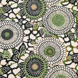 Origami Papier - Washi Papier - Yuzen Papier - Chiyogami Papier - Verschiedene Packungsgrößen - Grüne Zinnie Blumen - #0771