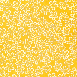 Origami Papier - Washi Papier - Yuzen Papier - Chiyogami Papier - Verschiedene Packungsgrößen - Kirschblüten auf Gelb - #0781**