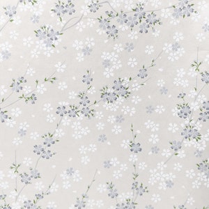 Origami Paper - Washi Paper - Yuzen Paper - Chiyogami Paper - Various Pack Sizes - Cherry Blossoms on Pearlescent Gray - #0812