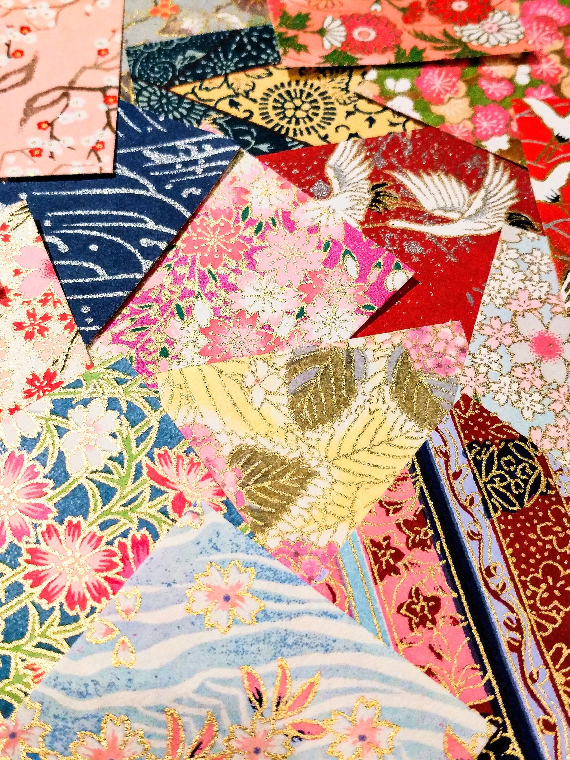 Assorted MINI SMALL Origami Paper - Washi Paper - Yuzen Paper - Chiyo…