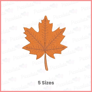 Ahornblatt Stickdatei, Ahornblatt | Stickdatei Herbstblatt | Herbst Bastelanleitung | Home Decor Saisonales Kunsthandwerk DIY-Projekte | Sofort Download