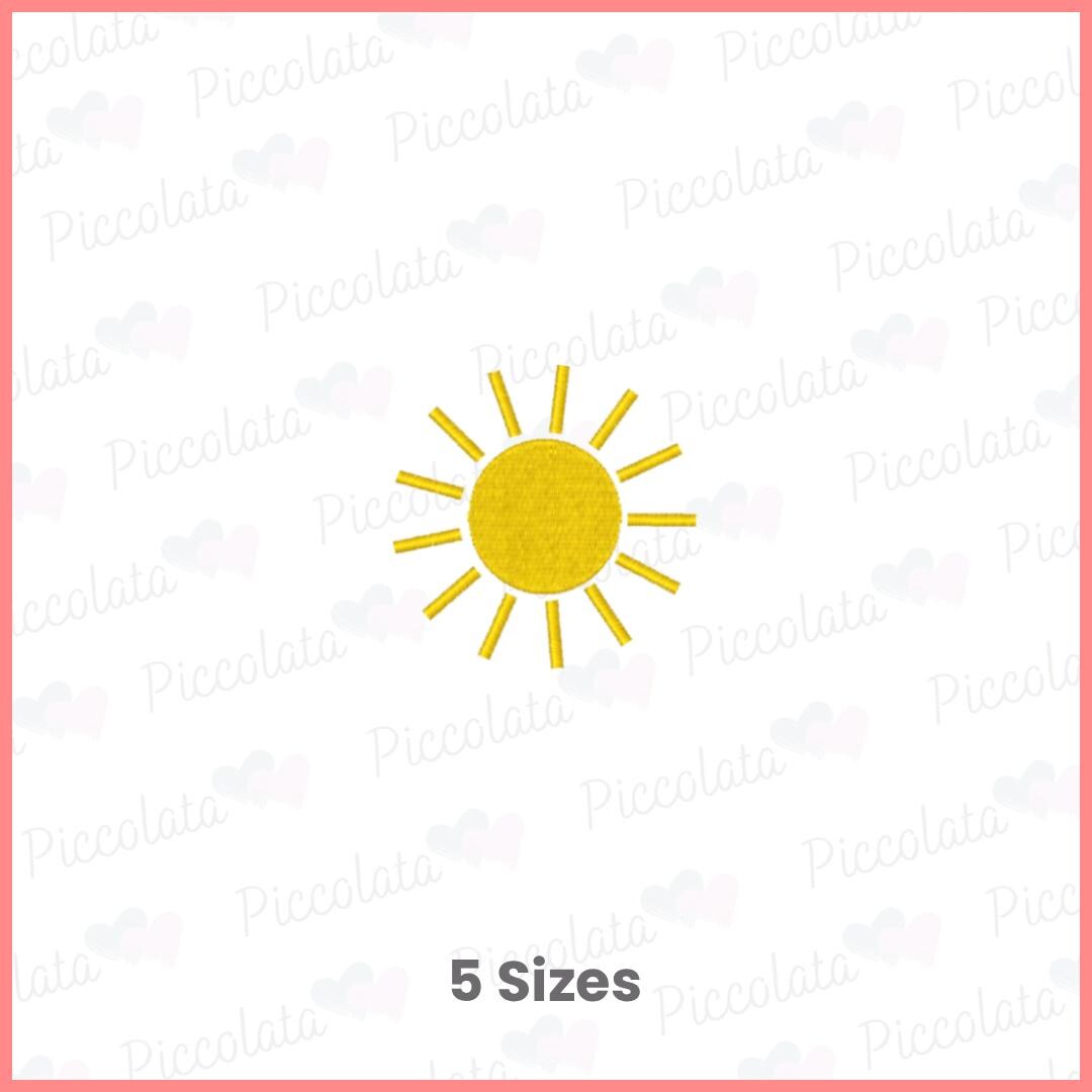 Mini Sun Embroidery Design, Tiny Sunshine Machine Embroidery File ...