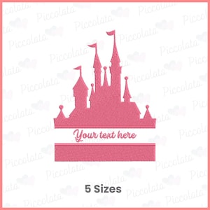 Disney Castle Embroidery Design | Customizable Machine Embroidery Pattern | Digital Download for Shirts, Towels, Baby Clothes & Gifts