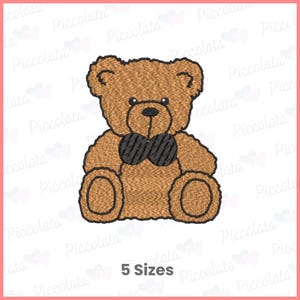 Teddy Bear Embroidery Design for Baby Clothes & Nursery Decor | Cute Digital Embroidery Pattern | Instant Download for Machine Embroidery