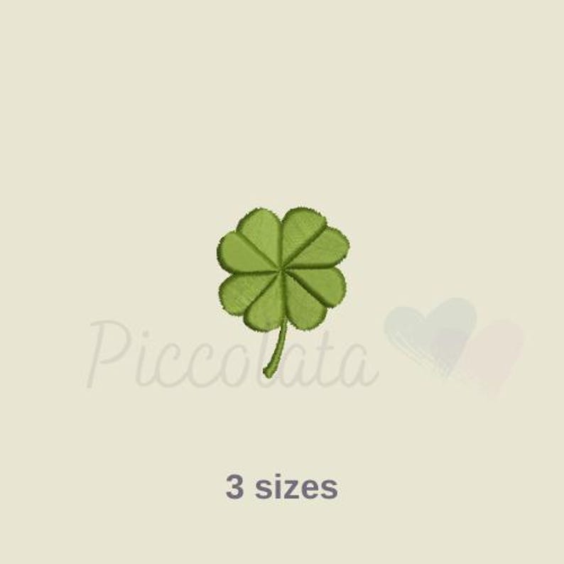 Mini Clover Embroidery Design / Four Leaf Clover Embroidery Design ...