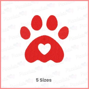 Paw Print Embroidery Design / Paw Embroidery Design / Dog Paw Embroidery Design Digital Download for Embroidery Machines Digital File