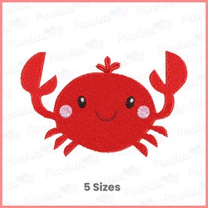 Mini Crab Embroidery Design / Crab Embroidery Design / Baby Embroidery Design Digital Download for Embroidery Machines Digital File