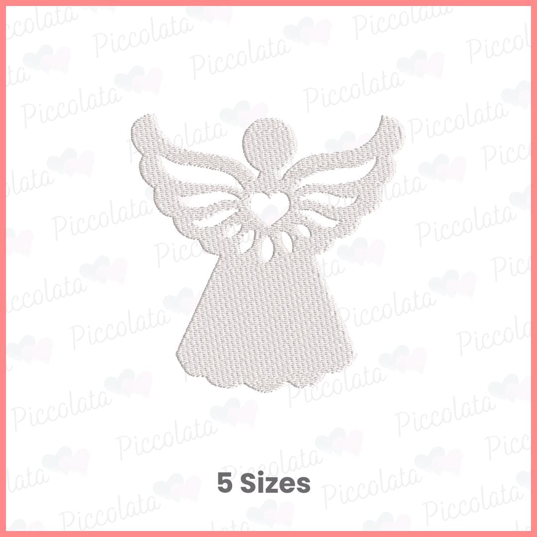Angel Embroidery Design | Delicate Angel With Heart Cutout | 5 Sizes ...