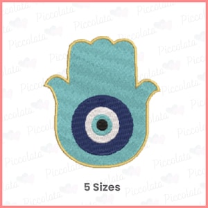 Fatima Hand Embroidery Design / Hamsa Hand Embroidery Design / Evil Eye Embroidery Design Digital Download for Embroidery Machines