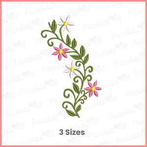 Floral Border Embroidery Design | Vine Pattern | Floral Pattern Embroidery Design Digital Machine Embroidery File for Abayas, Linens, Towels