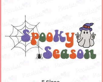 Spooky Season Ghost Embroidery Design (Digital Download)