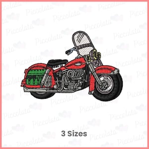 Broderidesign för vintage cruiser-motorcykel | Biker-patchstil (digital nedladdning)