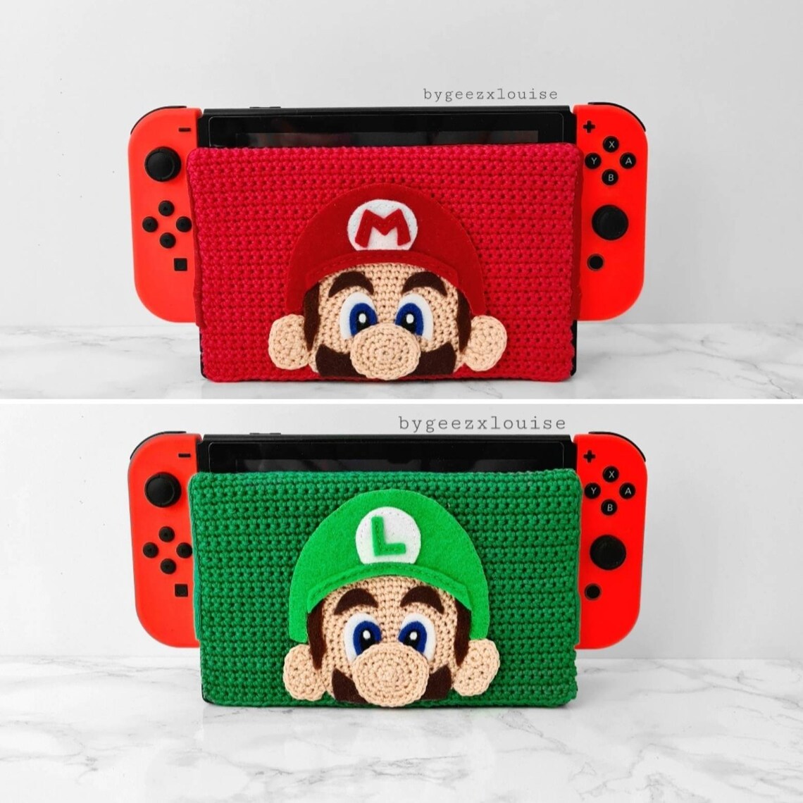 Crochet Nintendo Switch Dock Case Sleeve Mario Bros Mario Etsy