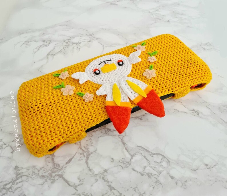 Crochet Nintendo Switch Case Scorbunny and Rowlet From Etsy