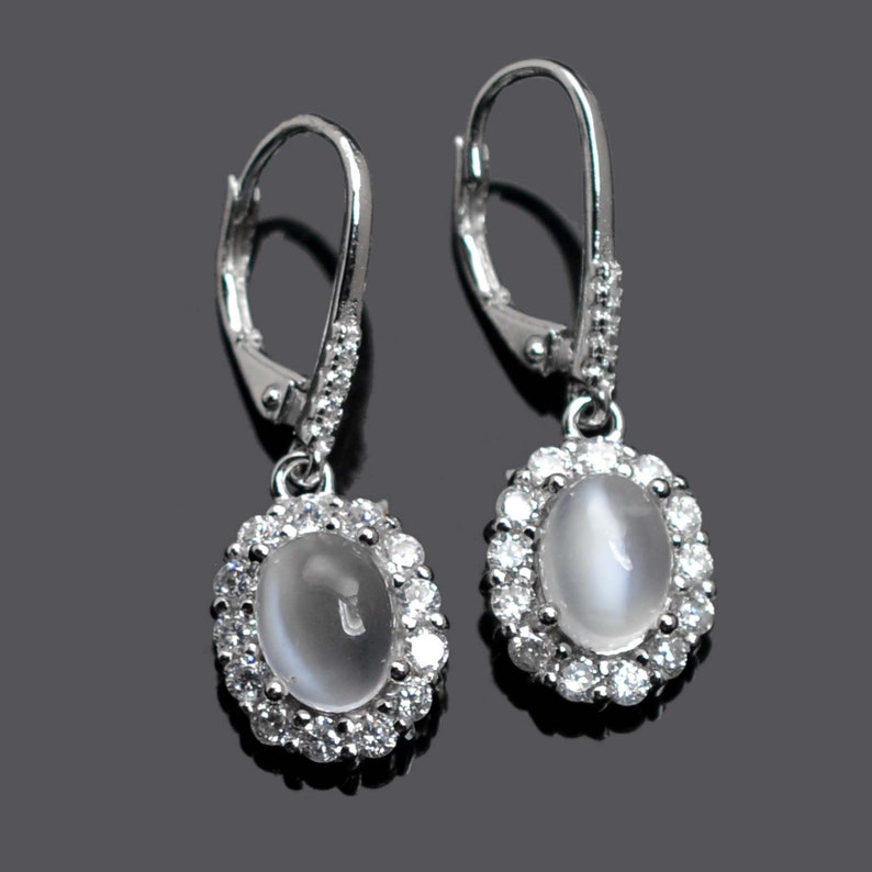 Ring Earring Necklace Set 925 Silver Jewelry Natural Moonstone Jewelry Set Gift for Her Wedding Jewelry Set Fire Cab White Moonstone