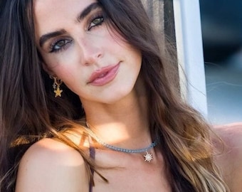 Collar de cristal Swarovski de princesa único en su tipo, collar de ópalo, cristales Swarovski, collar de cristal Swarovski, collar brillante