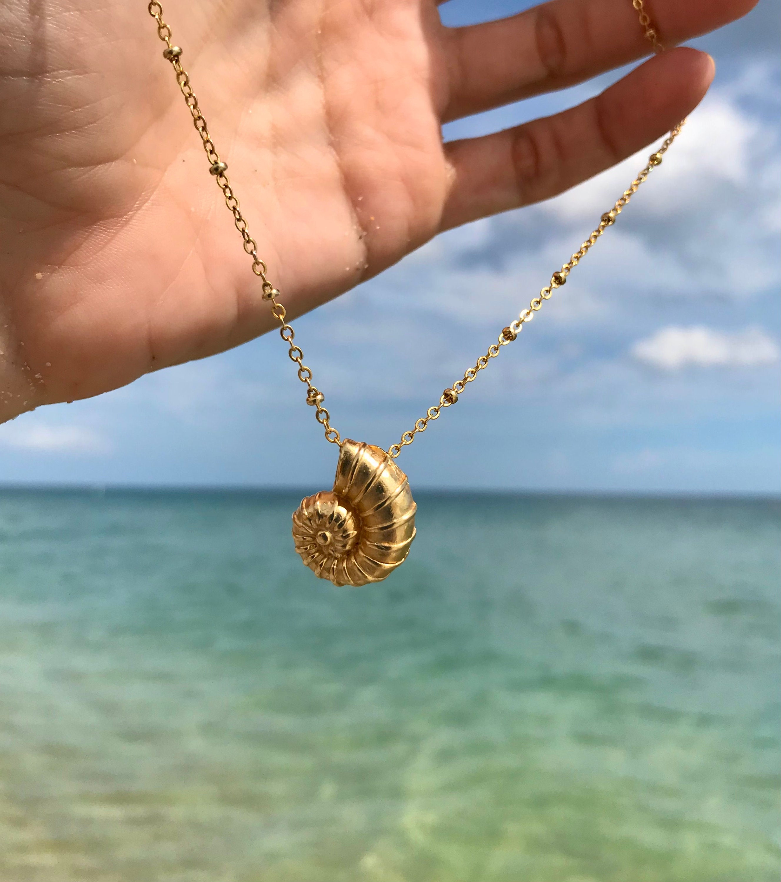 Sun Goddess Necklace, Gorgeous High Quality Seashell Necklace, Gold Plated Ocean  Necklace, Gold Seashell Necklace, Ocean Goddess - Etsy