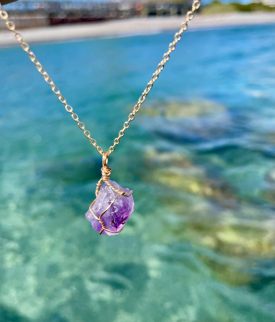Raw Magical Amethyst Necklace Amethyst Necklace Powerful Etsy