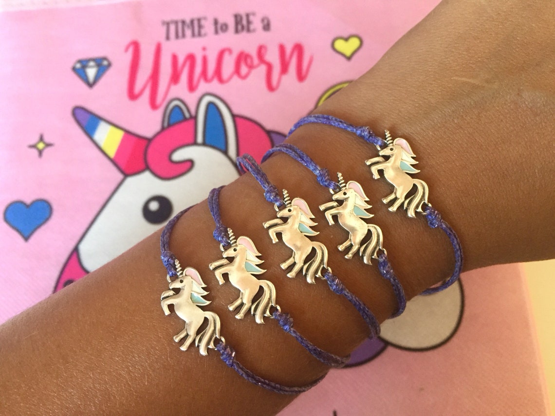 AORHOFJ 1 Stück Einhorn Perlenarmband, Kinder Mädchen