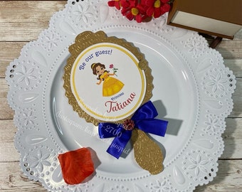 HAND MIRROR INVITATIONS- Beauty Princess, Hand Mirror Princess Invitations, Fairytale Invitations, Mirror Invitations- Set of 12