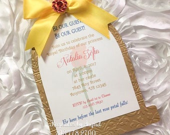 ROSE DOME INVITATIONS, Dome Invitations, Princess Invitations, Bell Jar Invitations - Set of 12
